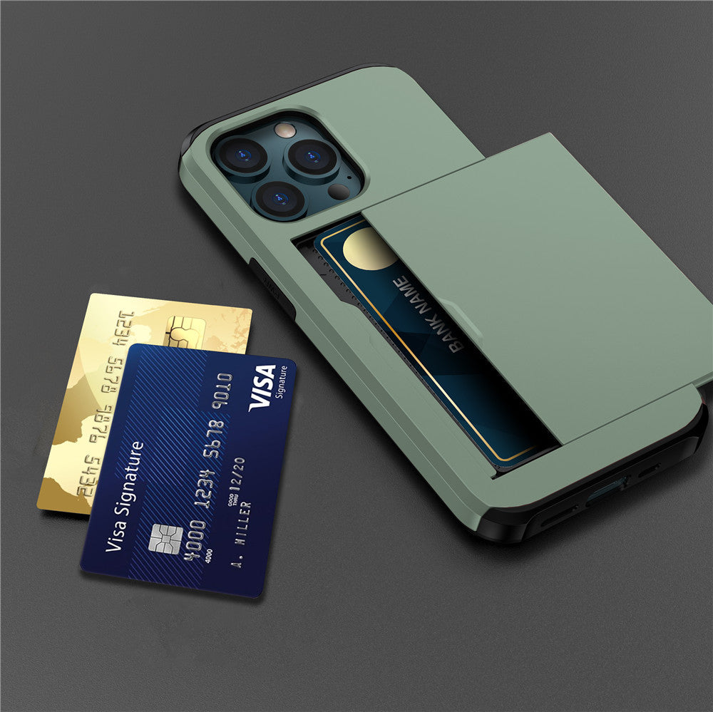 Premium Wallet iPhone Case with Card Slot and Credit Card Holder | Dual Layer Slider iPhone Case with Camera Lens Protector for Apple iPhone 16/16e, 15, 14, 13, 12 Pro Max, Pro, Plus & Mini | MagSafe Cover | Heavy Duty Phone Case | Protective Wallet Case