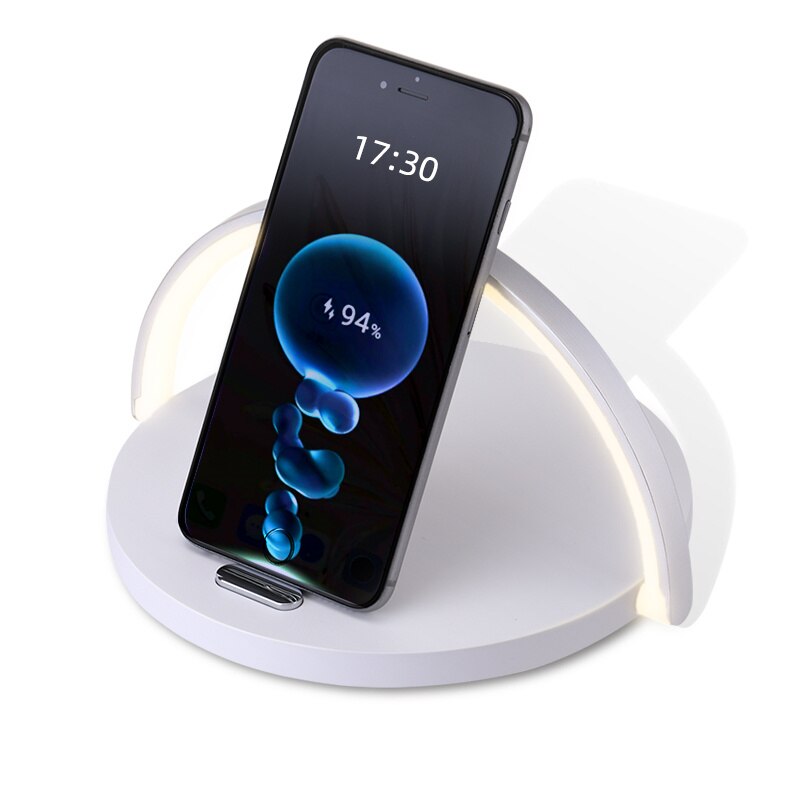 Wireless Fast Charging Dockingstation Ladegerät Pad Ständer Schreibtisch Tisch lampe Touch Nachtlicht 10w für iPhone Samsung