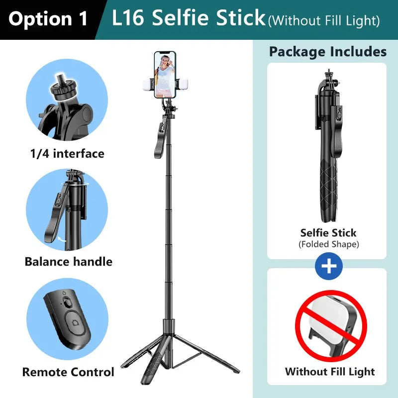 Premium Wireless Selfie Stick & Tripod Stand: For Apple iPhone 15/14/13/12/11 Pro Max/Plus/Mini, Android, Samsung, GoPro | Cameras, Smartphones, Apple iPhone, Samsung, iOS & Android - Stable Live Shooting | Limited Edition