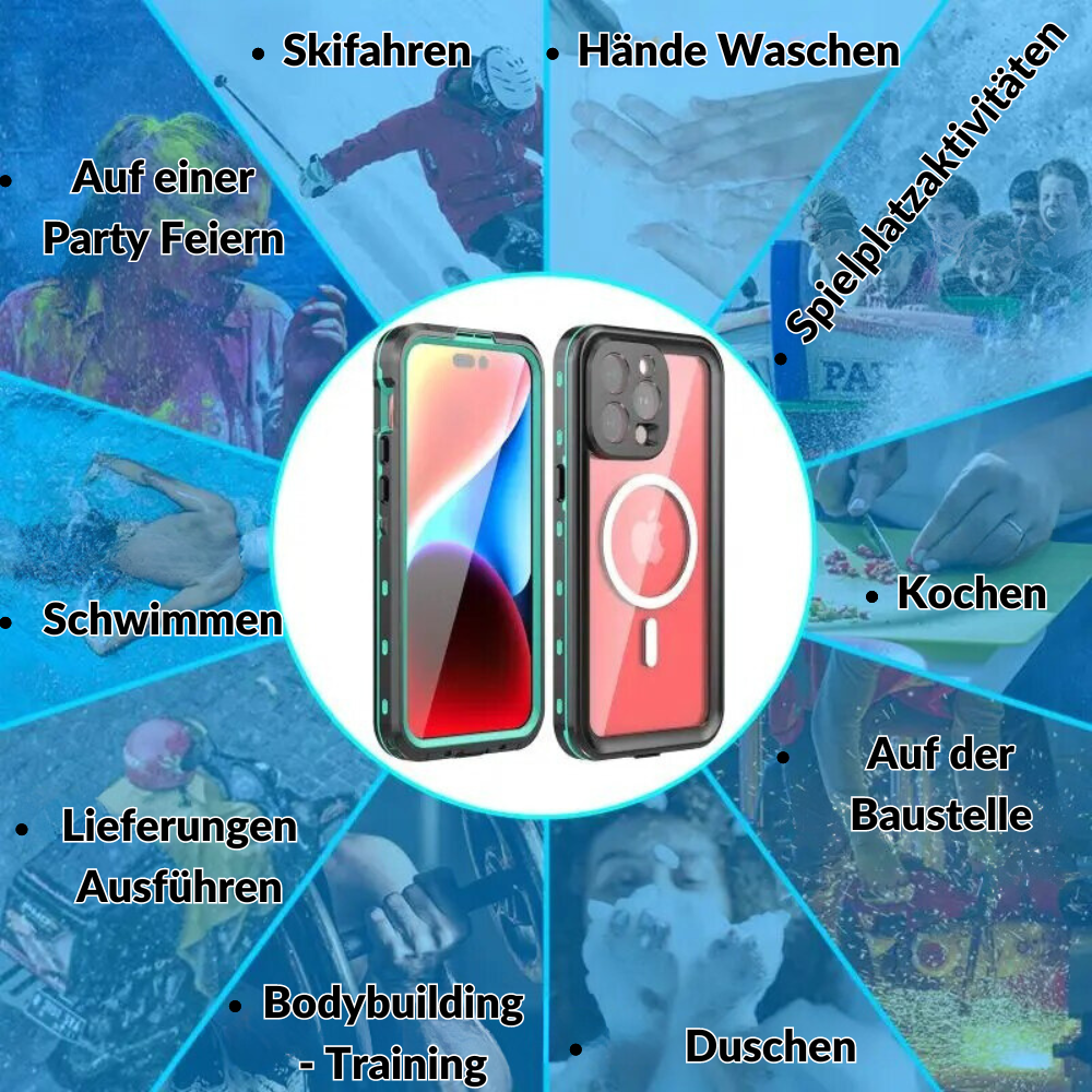 Militärstandard Wasserdichte IP68 iPhone Hülle mit MagSafe: Für Tauchen & Outdoor-Sport | Stoßfest & Langlebig - Phone Heaven Zone