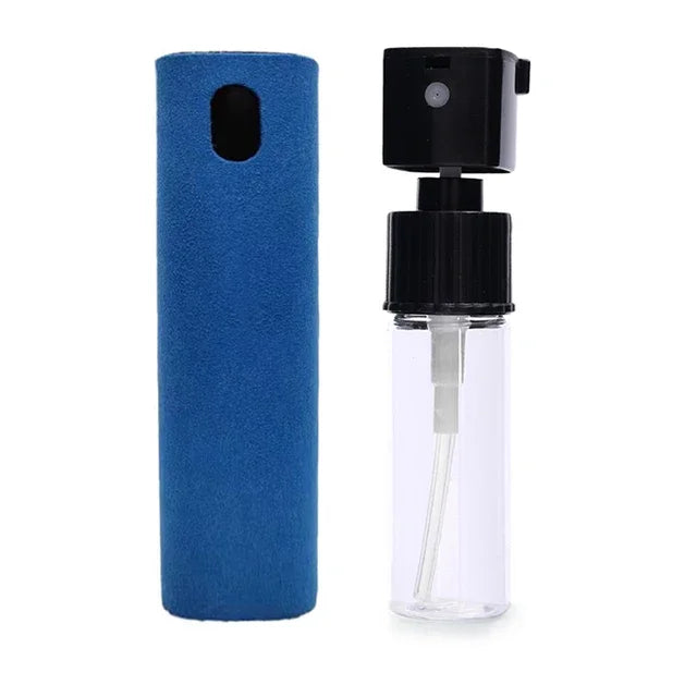 2-in-1 Premium Mikrofaser Bildschirmreiniger Sprayflasche & Mikrofasertuch für Handy, iPhone, iPad, MacBook, Laptop, Computer