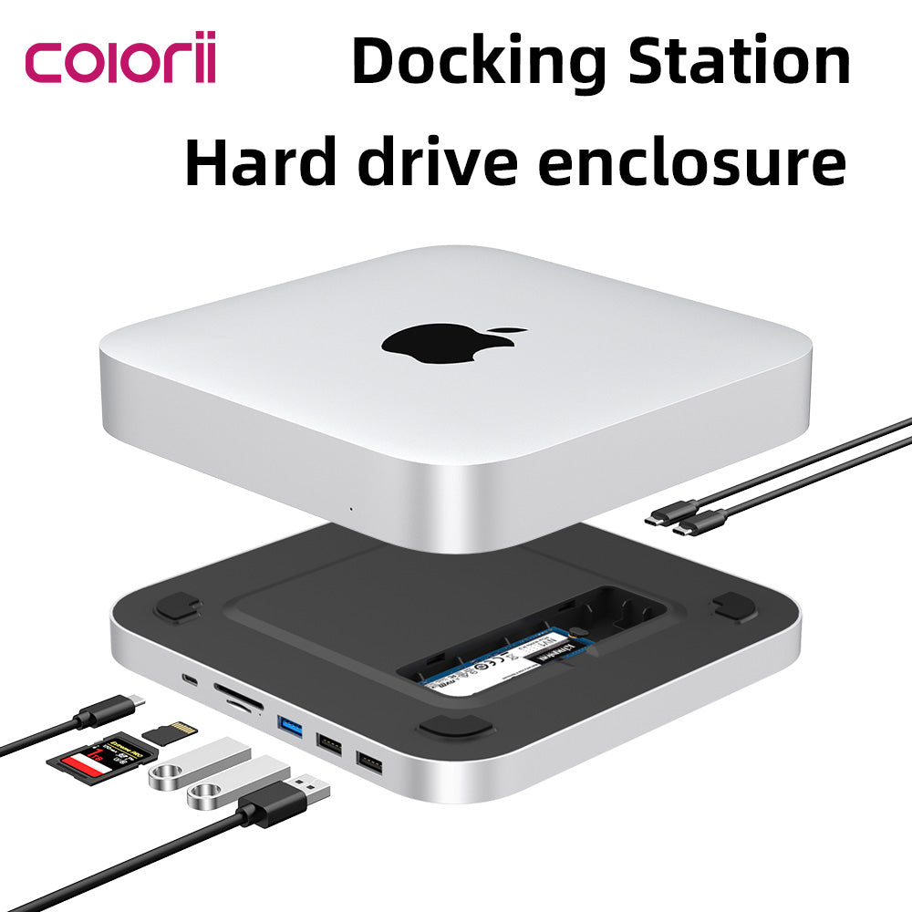 Hagibis USB-C Hub with Hard Drive Enclosure, High-Quality Type-C Docking Station, 2.5" SATA, NVMe M.2 SSD Case, 4K DP, USB 3.0 for Macbook Air/Pro/M3/M2/M1: 16,14,13-inch | 2024/2023/2022/2020 Series.