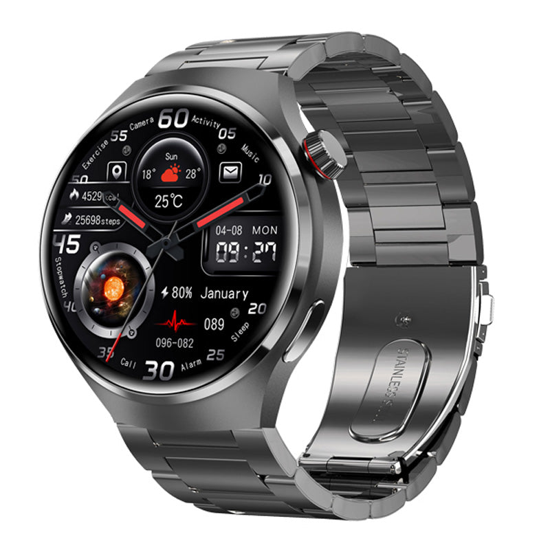 Neue Hochwertige 2024 GT4 Pro Smartwatch für Männer IP68 NFC GPS Tracker AMOLED 360 | HD Bildschirm Herzfrequenz