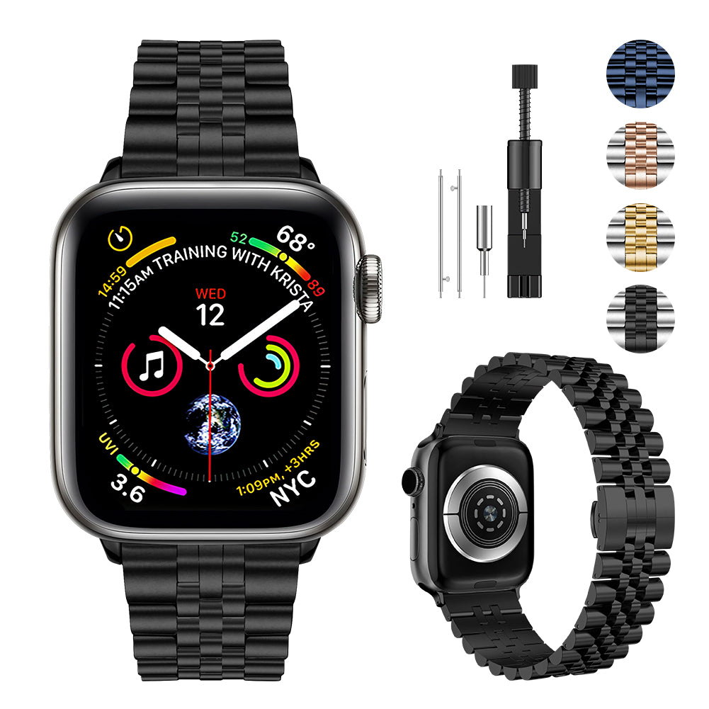 Metallband für Apple Watch 49mm, 45mm, 44mm, 42mm, 41mm, 40mm | Premium Edelstahl Armband für iWatch Ultra/9/8/7/6/5/4/3/SE