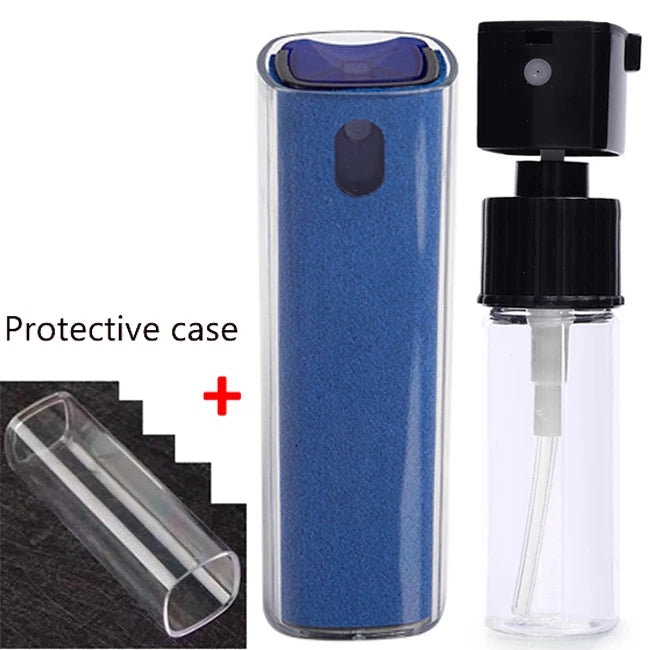 2-in-1 Premium Mikrofaser Bildschirmreiniger Sprayflasche & Mikrofasertuch für Handy, iPhone, iPad, MacBook, Laptop, Computer