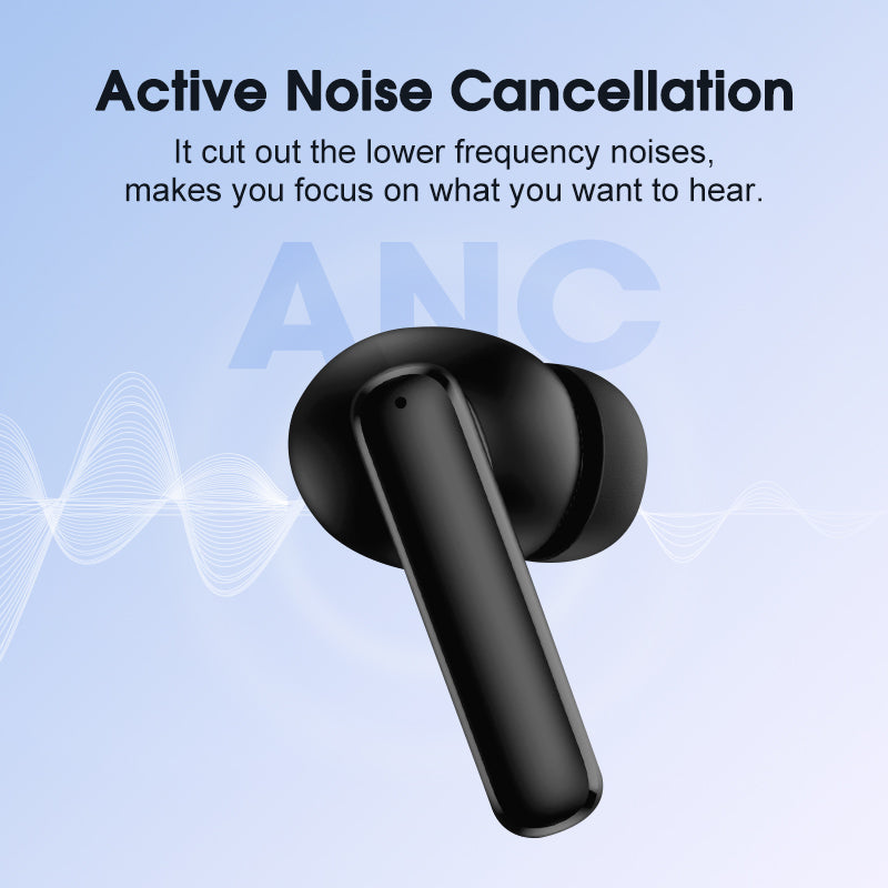 QCY T13 ANC Hochwertiges Kabelloser Kopfhörer Bluetooth 5.3 TWS mit Geräuschunterdrückung und 4 Mikrofonen, ENC In-Ear