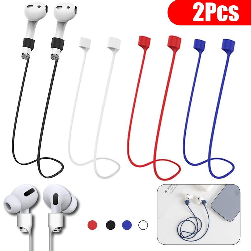 Premium Silikon Anti-Verlust Kopfhörerhalter für Apple AirPods 4/3/2/1 and Pro Series 2024/2022/2021/2019/2016 & Pro: Hochwertiges Bluetooth Nackenband-Kabel - Sicher & Stilvoll für Kabellose Ohrhörer