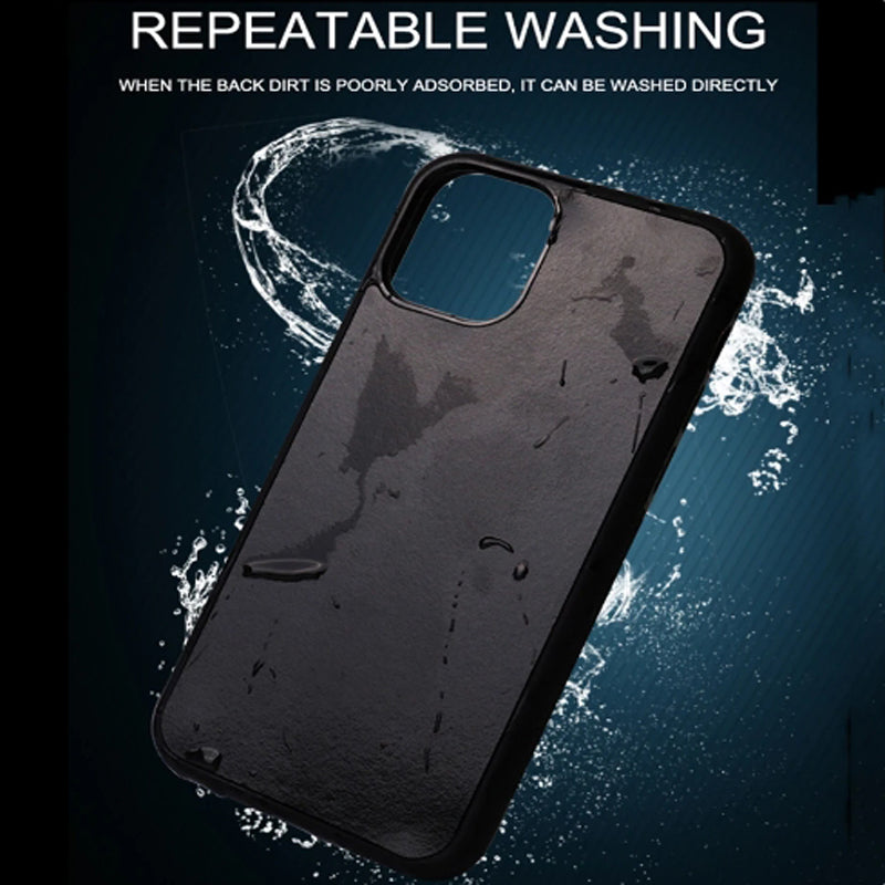 Anti-Gravity Apple iPhone Case for Apple iPhone 16/15/14/13/12 Pro Max | Surface Adsorption, Magic Nano Suction, Soft TPU Frame, Silicon+PC, Waterproof, Shockproof & Camera Protection