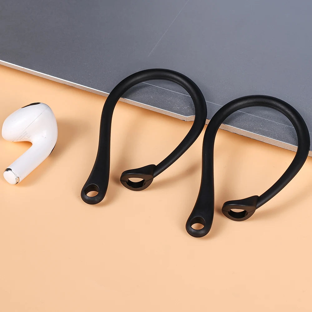 1-6 Pairs Silicone Ear Hooks for Apple AirPods Pro, Good Quality Anti-fall Accessories Bluetooth Headphone Holder for Apple