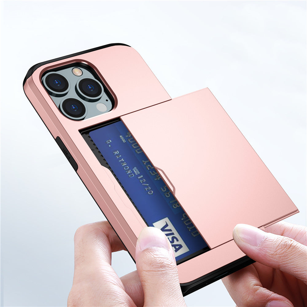 Premium Wallet iPhone Case with Card Slot and Credit Card Holder | Dual Layer Slider iPhone Case with Camera Lens Protector for Apple iPhone 16/16e, 15, 14, 13, 12 Pro Max, Pro, Plus & Mini | MagSafe Cover | Heavy Duty Phone Case | Protective Wallet Case