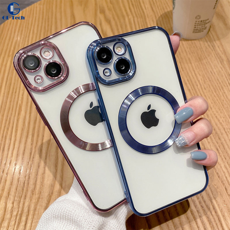 Magnetic Luxury For Apple iPhone 16/15/14/13/12 Pro Max Plus Mini  Case Made Of Soft Silicone | Camera Protection, Clear Premium Coating, Magsafe Wireless Charging & Scratch-Resistant