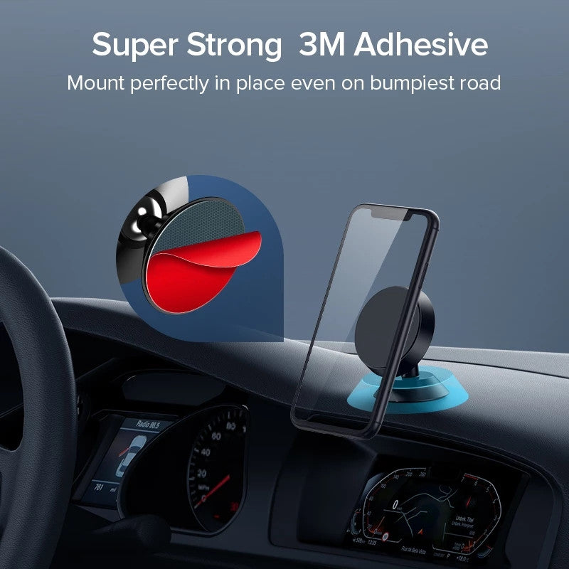 Luxury Magnetic Car Phone Holder: GPS Phone Mount for Smartphones, Apple iPhone, Samsung, iOS & Android, Xiaomi, Huawei, OnePlus