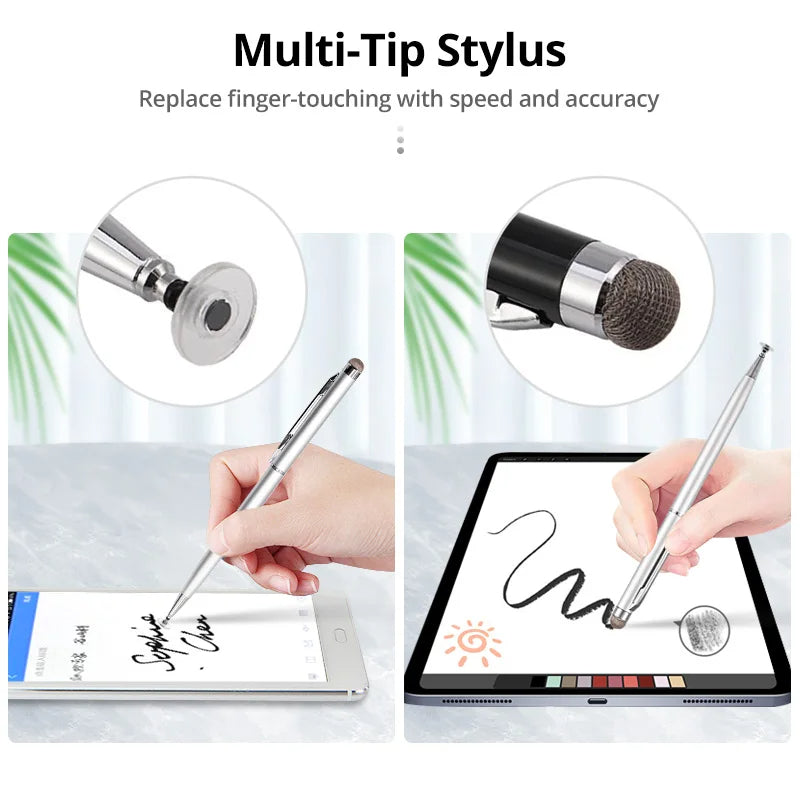 Hochwertiger 2-in-1 Stylus Stift Dicke Dünne Zeichnung,Kapazitiver Bleistift Android, Mobiles Bildschirm Touch