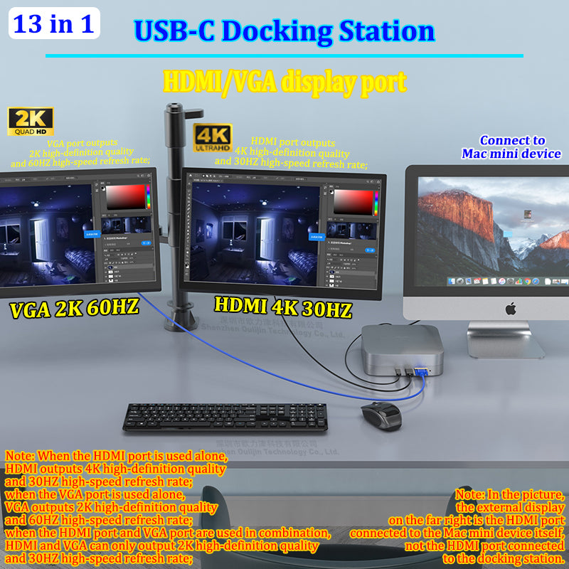 Hagibis USB-C Hub with Hard Drive Enclosure, High-Quality Type-C Docking Station, 2.5" SATA, NVMe M.2 SSD Case, 4K DP, USB 3.0 for Macbook Air/Pro/M3/M2/M1: 16,14,13-inch | 2024/2023/2022/2020 Series.