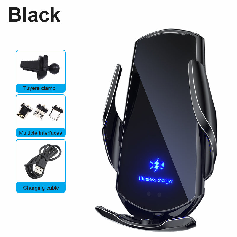 Car Wireless Phone 30 W Fast Charger |  Premium USB Type-C with Magnetic Infrared Sensor, LED Indicator & Car Mount - Compatible with Smartphones, Apple iPhone, Samsung, iOS & Android