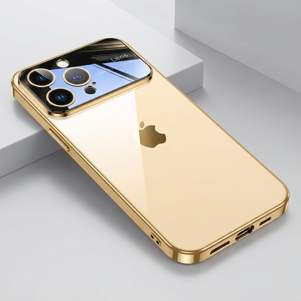 Luxus Apple iPhone Hülle mit Kameraschutz | Magsafe Case Hart-PC-Glas Klar Transparent Ultra Dünnes Silikon Cover und Linsenschutz | Stoßfänger Vollabdeckung Sturzsichere Premium Bumper Handyschutzhülle