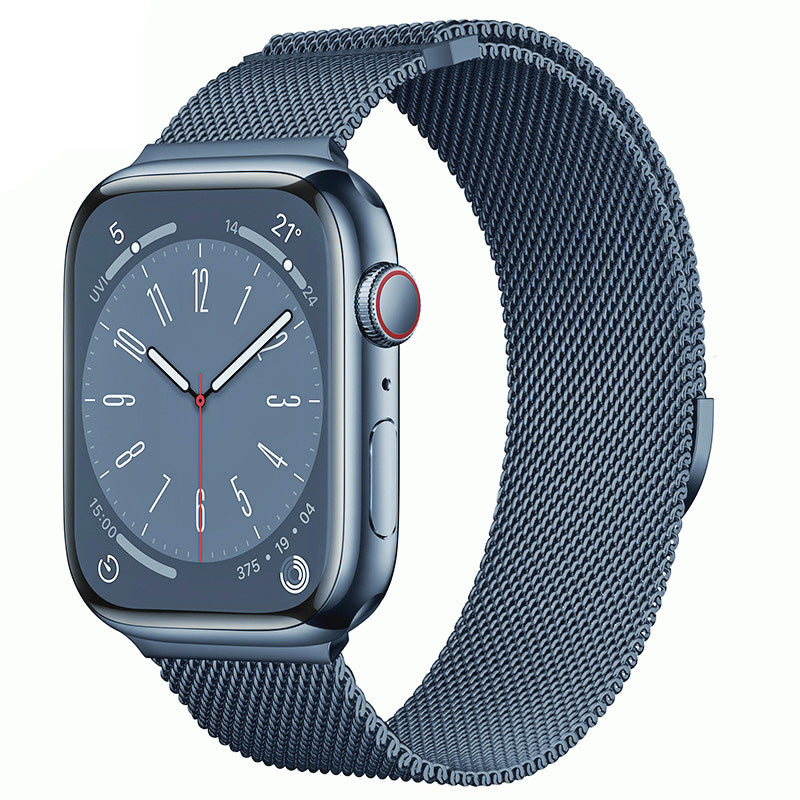 Milanese Loop Armband für Apple Watch Ultra 9 8 7 6 5 4 SE, 45mm 49mm 44mm 41mm 40mm | Premium Metall Magnetisches Armband, Doppelprofil für iWatch 3 42mm - Phone Heaven Zone