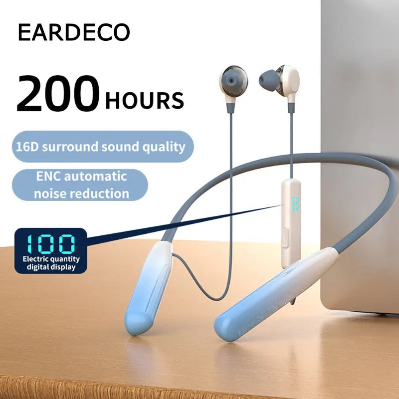 High-Quality Bluetooth Headphones: Bass, 180 Hours Battery Life, Microphone, Stereo Neckband, Sports Headset, TF Card | Compatible with Apple iPhone 16/15/14/13/12/11 Pro Max Plus Mini, Android, Samsung