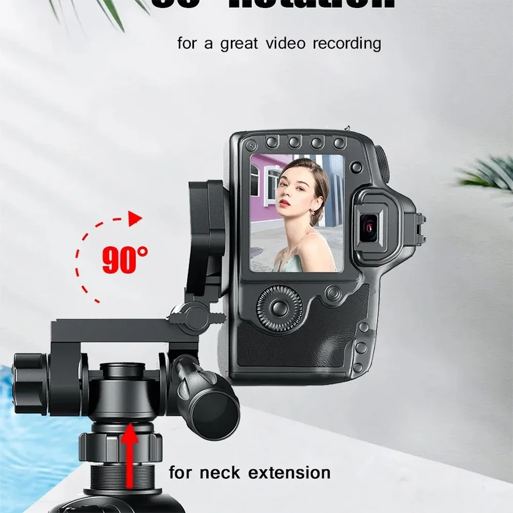 Professional Aluminum Travel Tripod, 140 cm for Videography & Photography: Quick Plate Mounting, Suitable for Smartphones, Apple iPhone 15/14/13/12/11 Pro Max/Plus/Mini, Samsung, Android, GoPro, Canon/Nikon DSLR/SLR