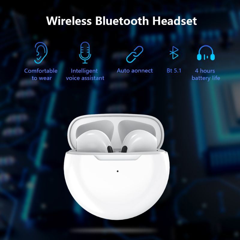 Premium AirPods Pro Design TWS Headphones: Bluetooth Wireless Earphones – Lifestyle & Sport Headset, Stereo Mini Earbuds with Fingerprint Touch Control for Apple iPhone 16/15/14/13/12 Pro Max Plus Mini, Samsung and Android – Sport Earbuds