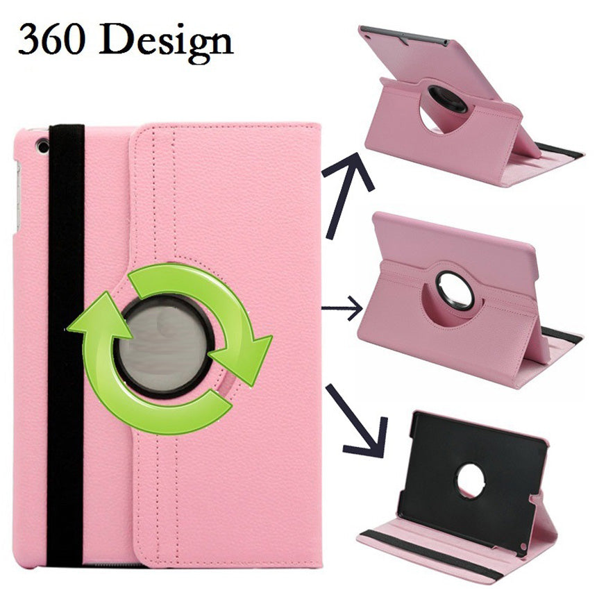 Premium iPad Smart Cover™ iPad/Pro/Air/Mini: 10/9/8/7/6/5/4/3 Series: - Stylish & Functional 360° Rotating Leather Tablet Case