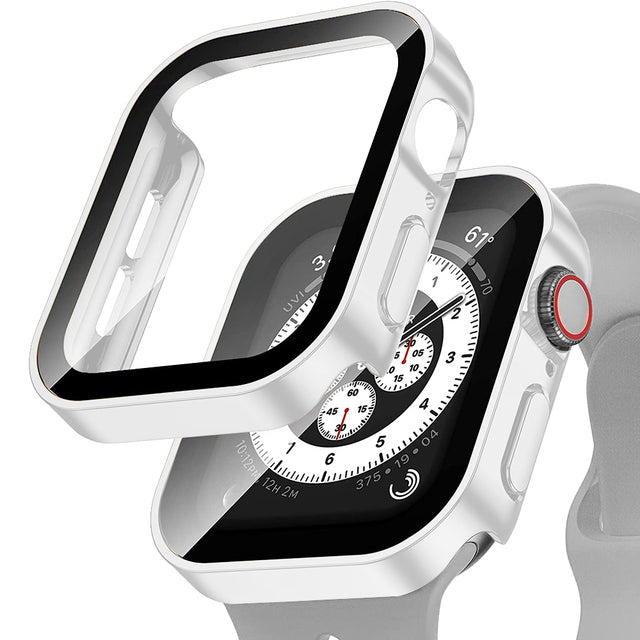 Premium Case for Apple Watch 45mm 41mm 44mm 40mm, Tempered Glass Screen Protector, iWatch Series 10/9/8/7/6/5/4/3/2/1 & Ultra 2/1, SE: 2024, 2023, 2022, 2021, 2020, 2019, 2018, 2017, 2016 | High-Quality Glass, Case, and Casing | Limited Edition