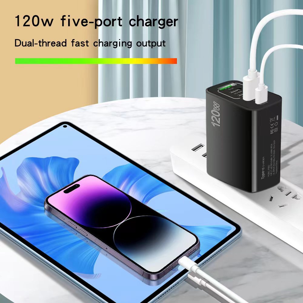 Premium 100W GaN USB Type C Charger Battery PD QC Fast Charging 4.0 3.0, Type C Quick Charge for Smartphones, Apple iPhone, Samsung, iOS & Android, iOS, Android, Samsung, Xiaomi, MacBook, Laptop