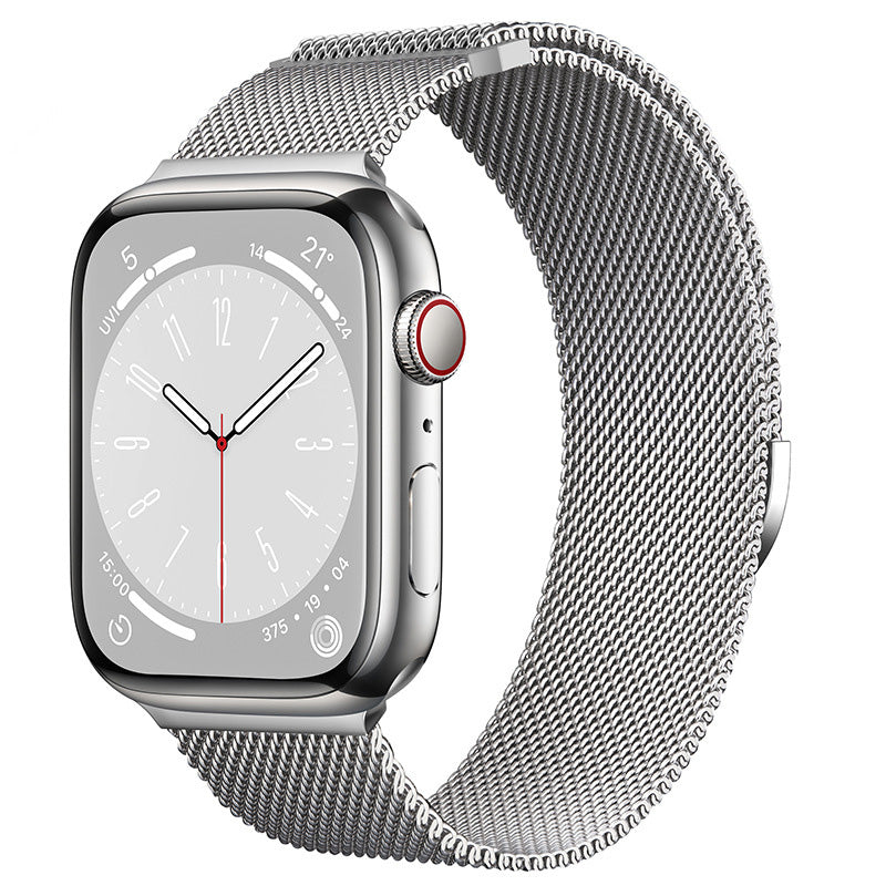 Milanese Loop Armband für Apple Watch Ultra 9 8 7 6 5 4 SE, 45mm 49mm 44mm 41mm 40mm | Premium Metall Magnetisches Armband, Doppelprofil für iWatch 3 42mm - Phone Heaven Zone