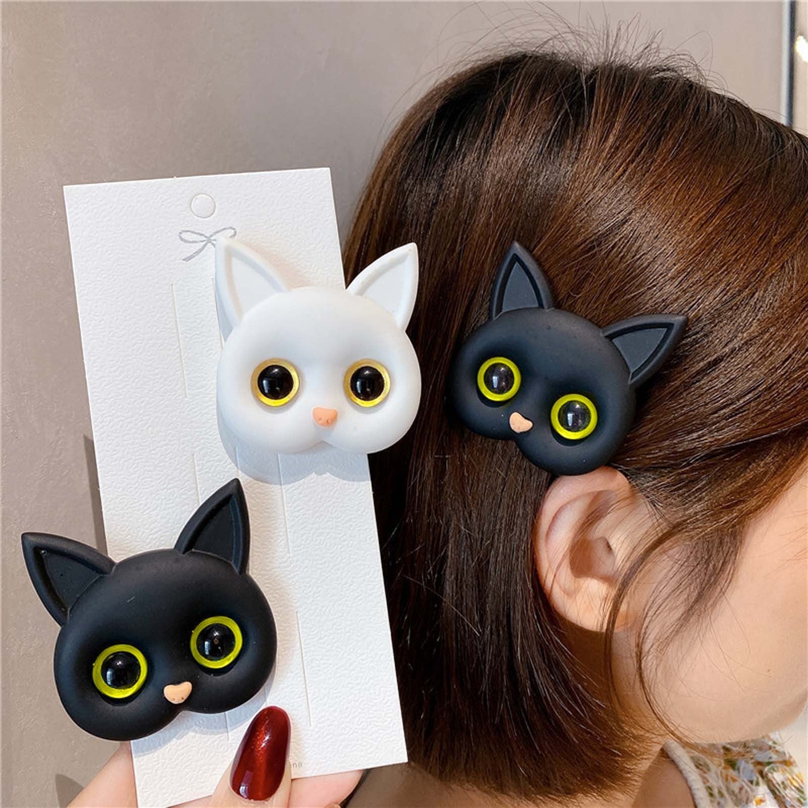 Luxury Air Sac Phone Holder Griptok with Kawaii 3D Cat Handy Finger Ring | Stand Grip Tok Handy Accessory for Smartphones, Apple iPhone, Samsung, iOS & Android | Stylish Phone Ring Holder