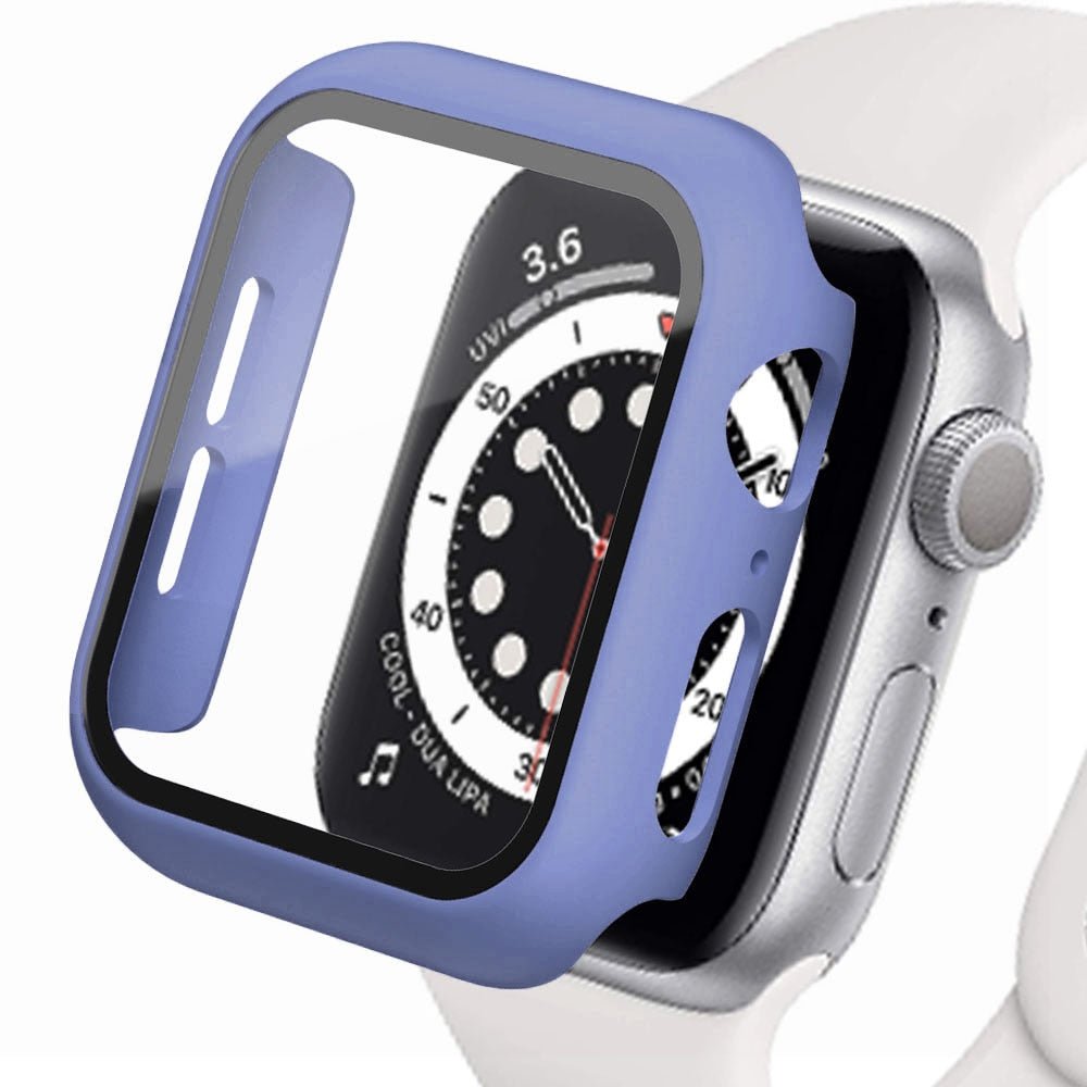 Gehärtete Glasschutz PC-Stoßfänger Apple Watch Serie 9/8/7/6/5/4/SE Schutzfolie Gehäuse 38mm, 40mm, 41mm, 42mm,